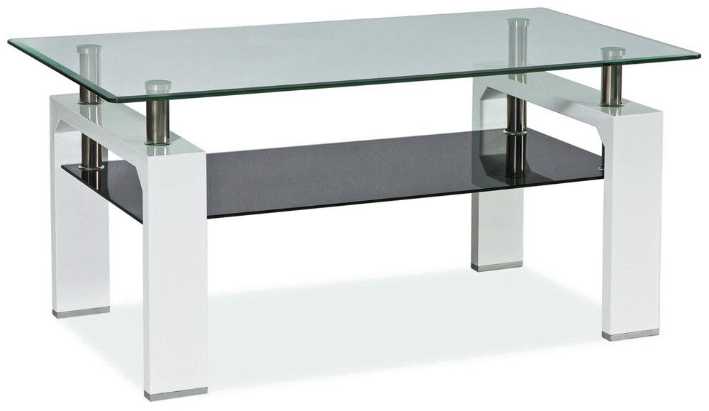 Casarredo Konferenční stolek LISA II - bílý lak - ATAN Nábytek