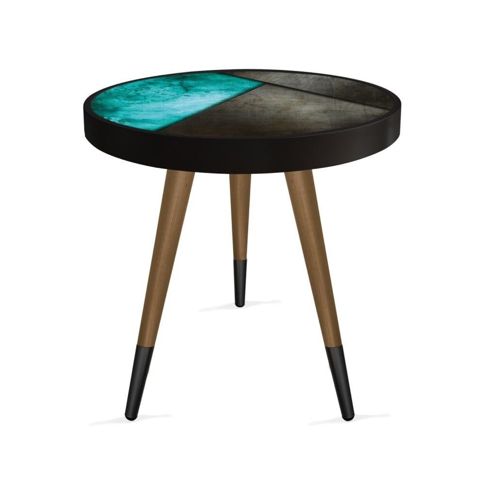 Příruční stolek Rassino Blue Metal Circle, ⌀ 45 cm - Bonami.cz