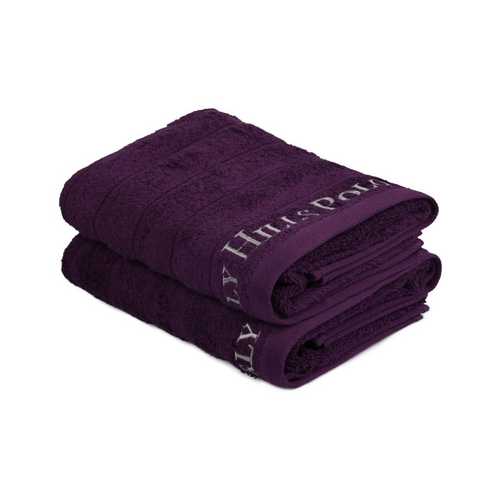 Sada 2 fialových ručníků na ruce, 90 x 50 cm - Bonami.cz