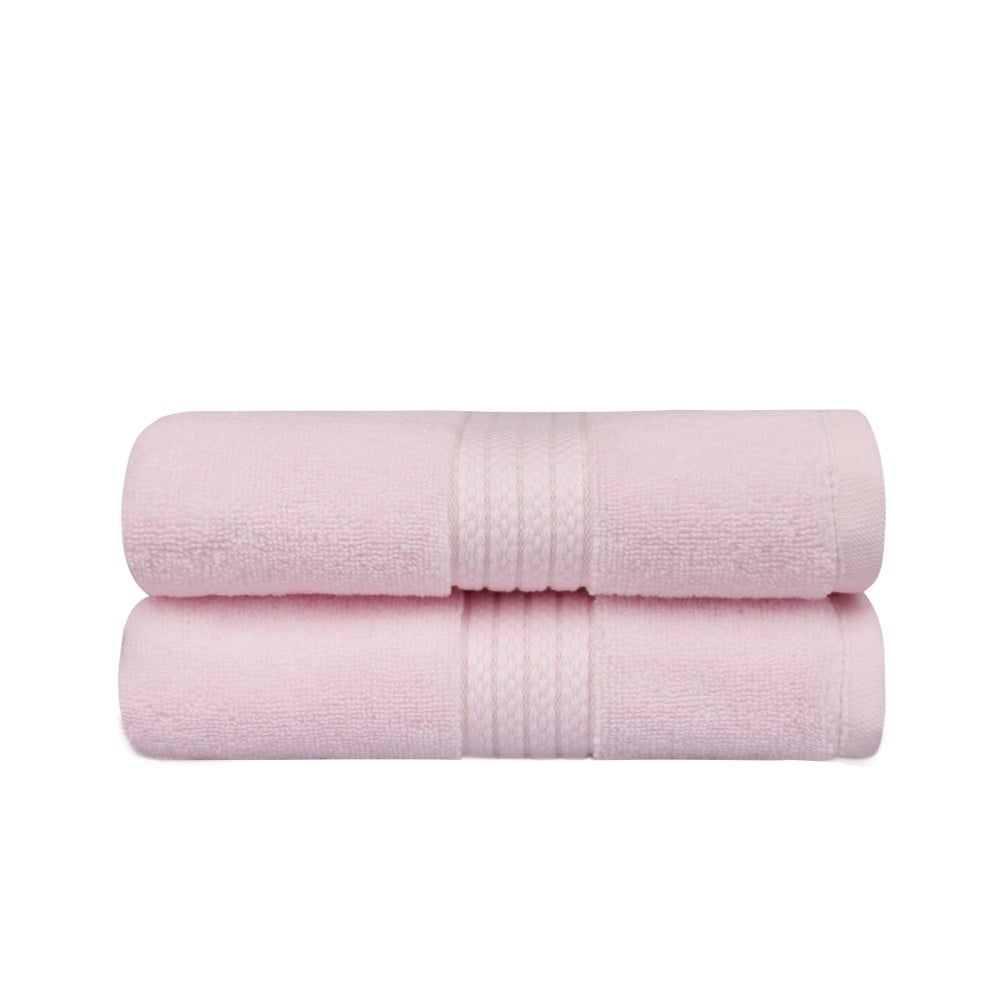 Sada 2 růžových ručníků do koupelny Mira, 90 x 50 cm - Bonami.cz