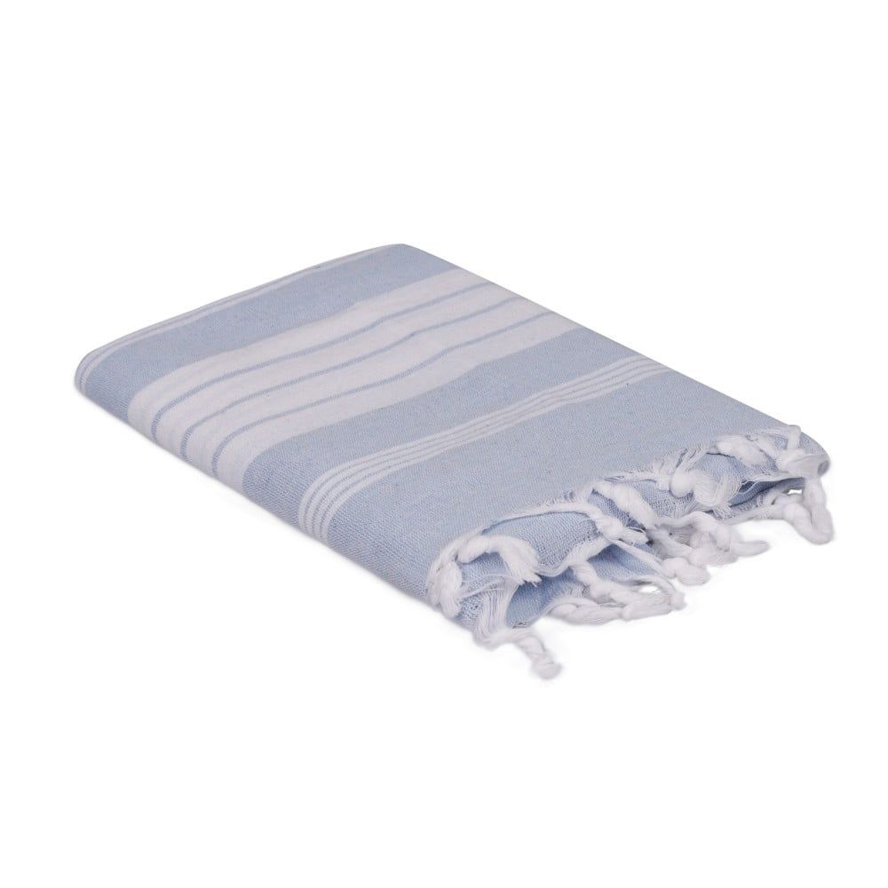 Světle modro-bílý ručník, 170 x 90 cm - Bonami.cz