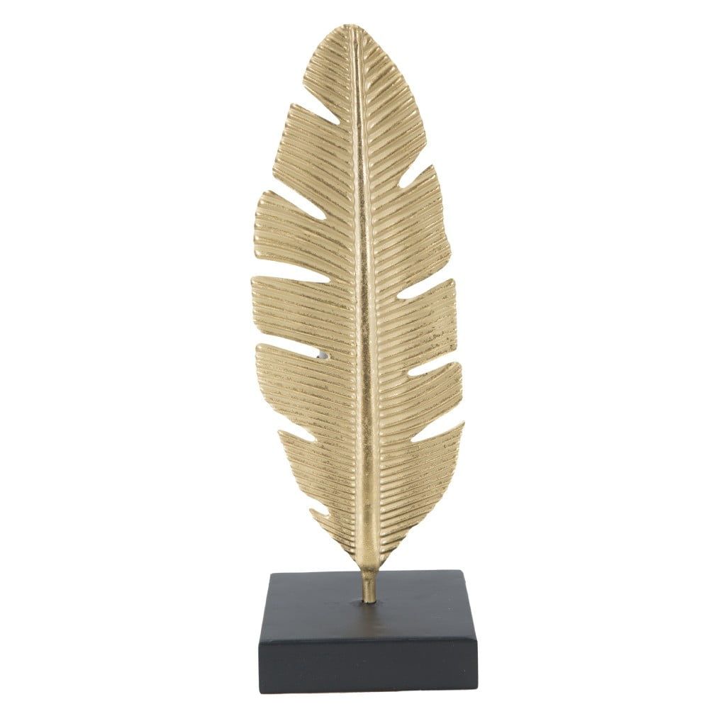 Dekorativní svícen ve zlaté barvě Mauro Ferretti Feather, výška 30 cm - Bonami.cz