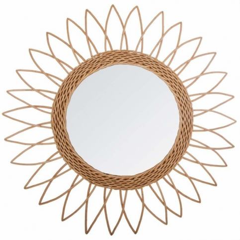 DekorStyle Proutěné zrcadlo Sun 50 cm hnědé EDAXO.CZ s.r.o.