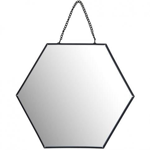 Emako Nástěnné zrcadlo šestiúhelníkové, šířka 20 cm, černé - EMAKO.CZ s.r.o.