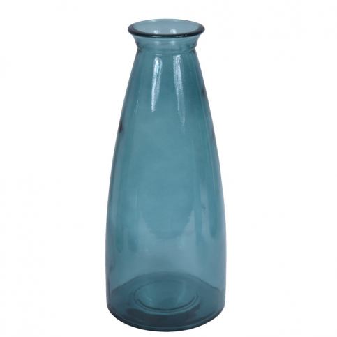 Modrá váza z recyklovaného skla Ego Dekor Florero, výška 40 cm - Bonami.cz