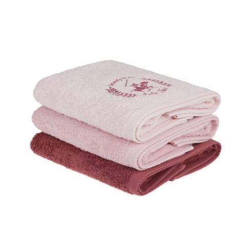 Sada 3 růžných ručníků na ruce, 90 x 50 cm - Bonami.cz
