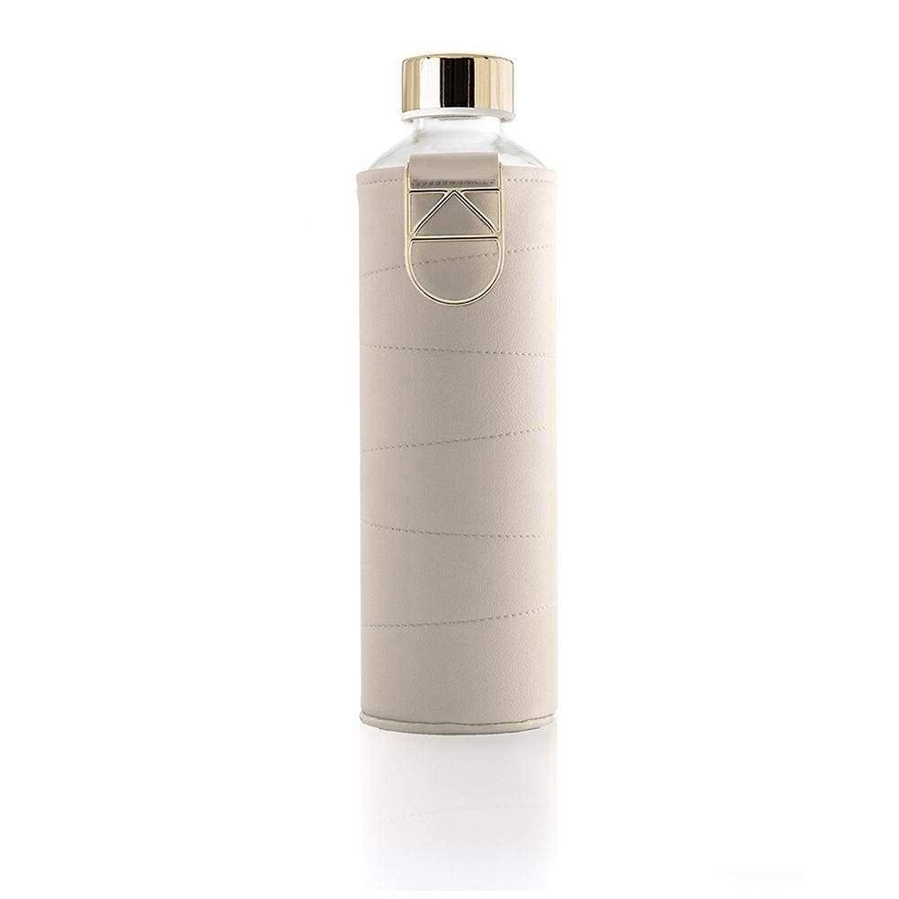 Béžová láhev z borosilikátového skla s obalem z umělé kůže Equa Mismatch, 750 ml - Bonami.cz