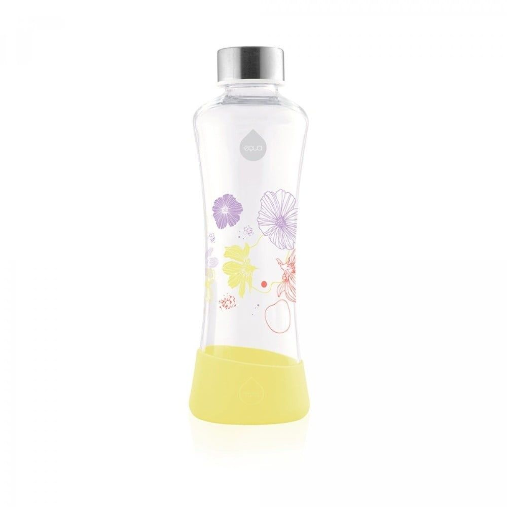 Žlutá láhev z borosilikátového skla Equa Flowerhead Daisy, 550 ml - Bonami.cz