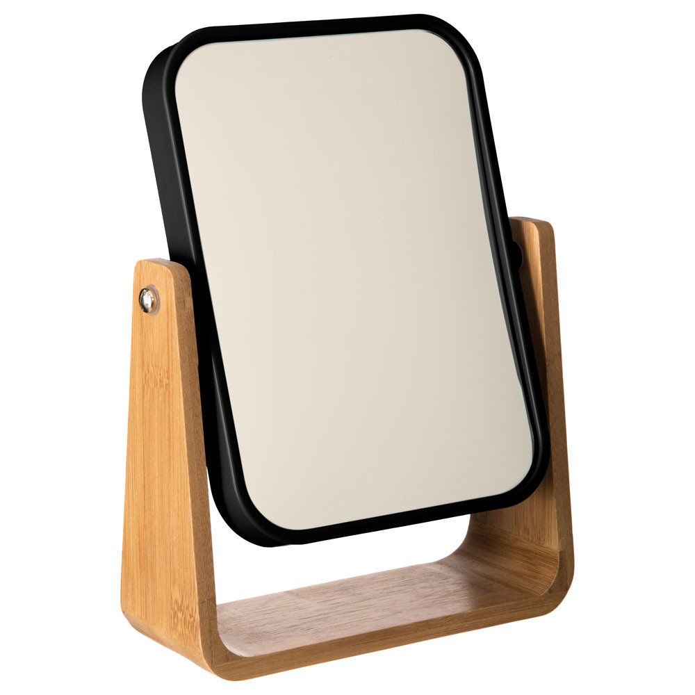5five Simply Smart Černé zrcadlo stojící v bambusovém rámu, elegantní kosmetické zrcadlo z přírodních surovin - EMAKO.CZ s.r.o.