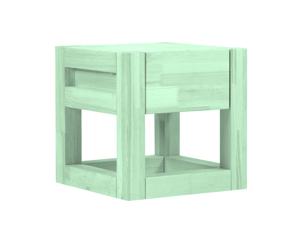 Benlemi Noční stolek Cube Barva: Pastelová zelená - Benlemi.cz