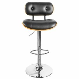 LuxD Designová barová židle Kadence, černý ořech - Skladem