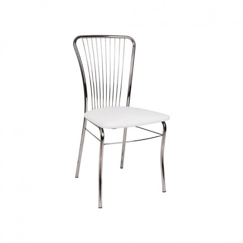 Bílá jídelní židle s potahem z eko kůže Evergreen House Dinner - Bonami.cz