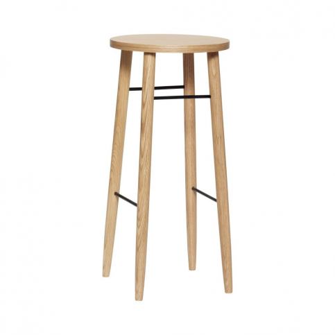 Barová stolička z dubového dřeva Hübsch Oak Bar Stool, výška 72 cm - Bonami.cz