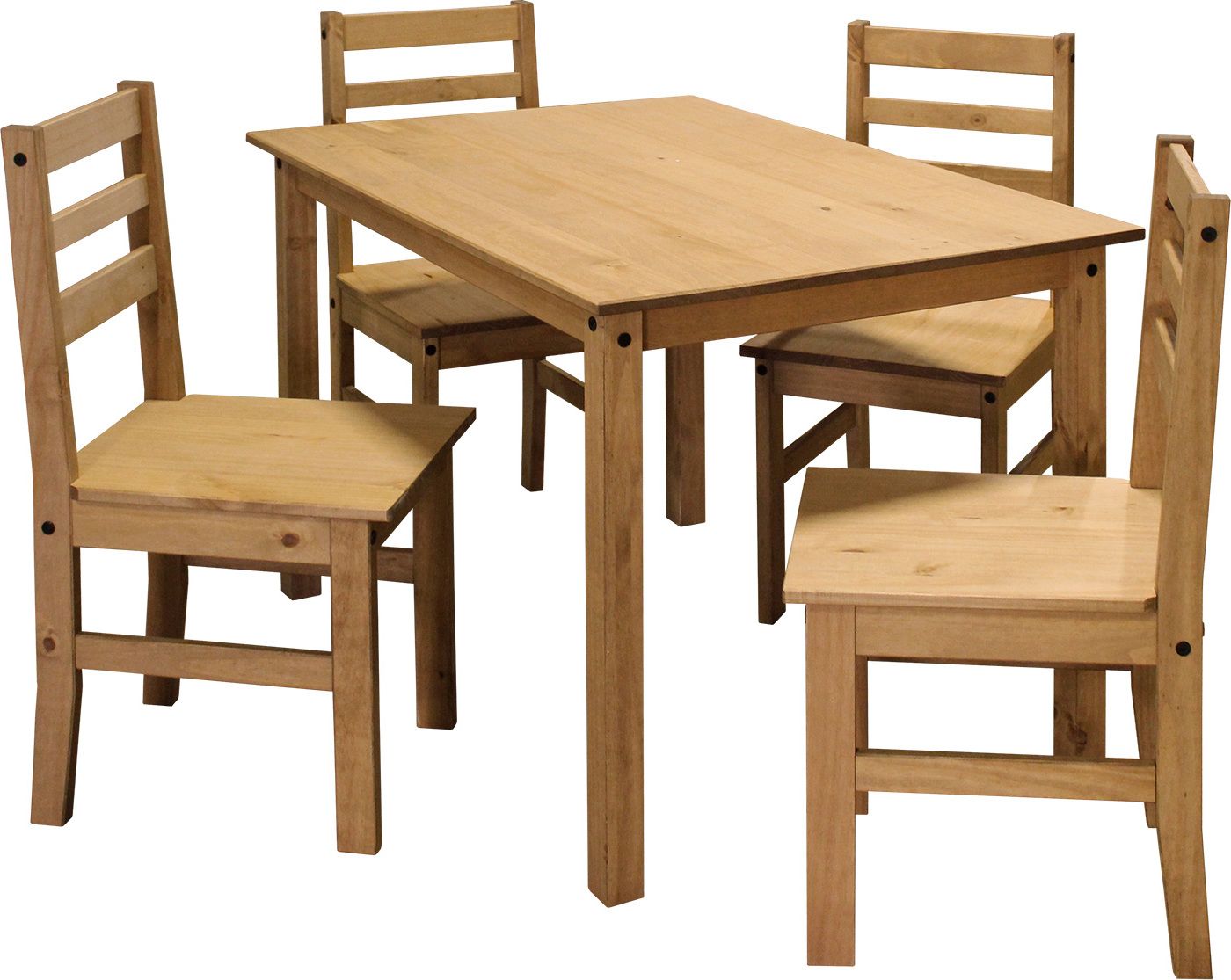 Stůl + 4 židle CORONA vosk - M DUM.cz