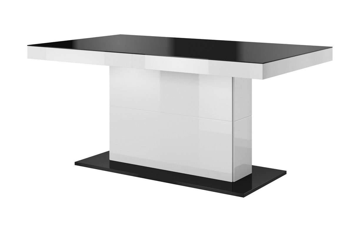 Stůl Quartz 2495GP81 Černý/Bílý/Černé sklo - Nabytek-Bogart.cz