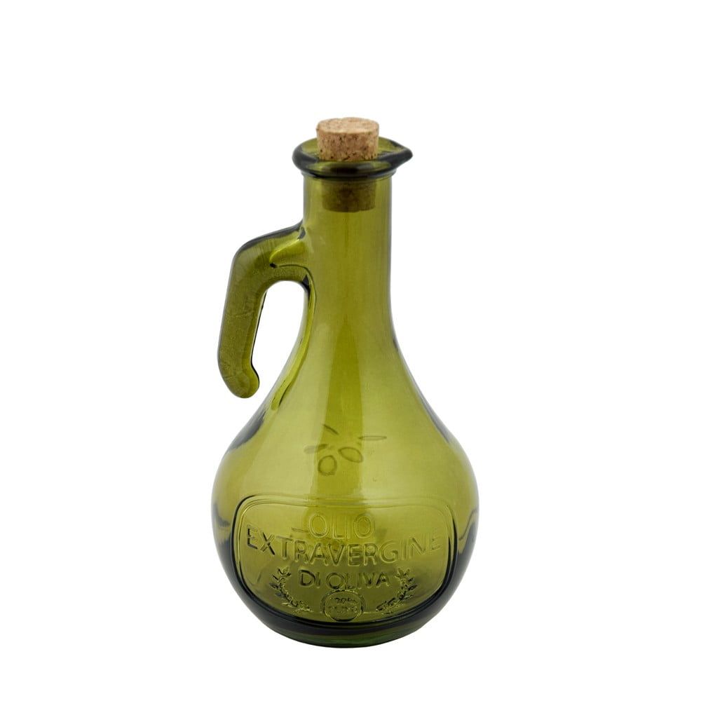 Zelená láhev na olej z recyklovaného skla Ego Dekor Olive, 500 ml - Bonami.cz