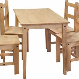 Stůl + 4 židle CORONA 2 vosk 161611 Mdum