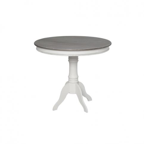 Bílý jídelní stůl z topolového dřeva Livin Hill Rimini, ⌀ 90 cm - Bonami.cz