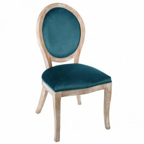 Emako Jako starožitnost stylizovaná jídelní židle CLEON VELVET CHAIR DUCK z přírodního - EMAKO.CZ s.r.o.