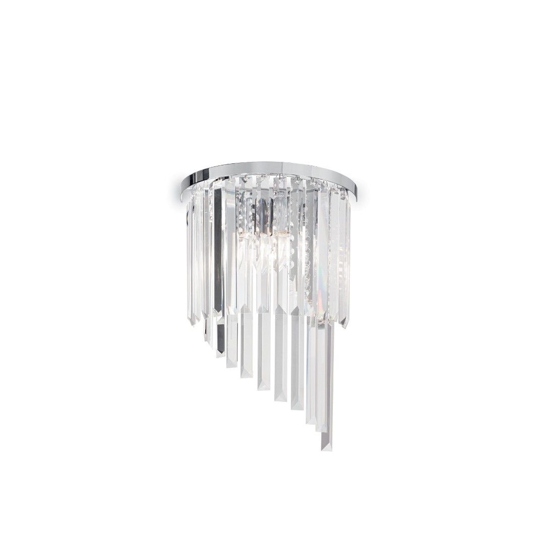 Ideal Lux 168913 nástěnné svítidlo Carlton 3x40W|E14 - chrom, čirá - Dekolamp s.r.o.