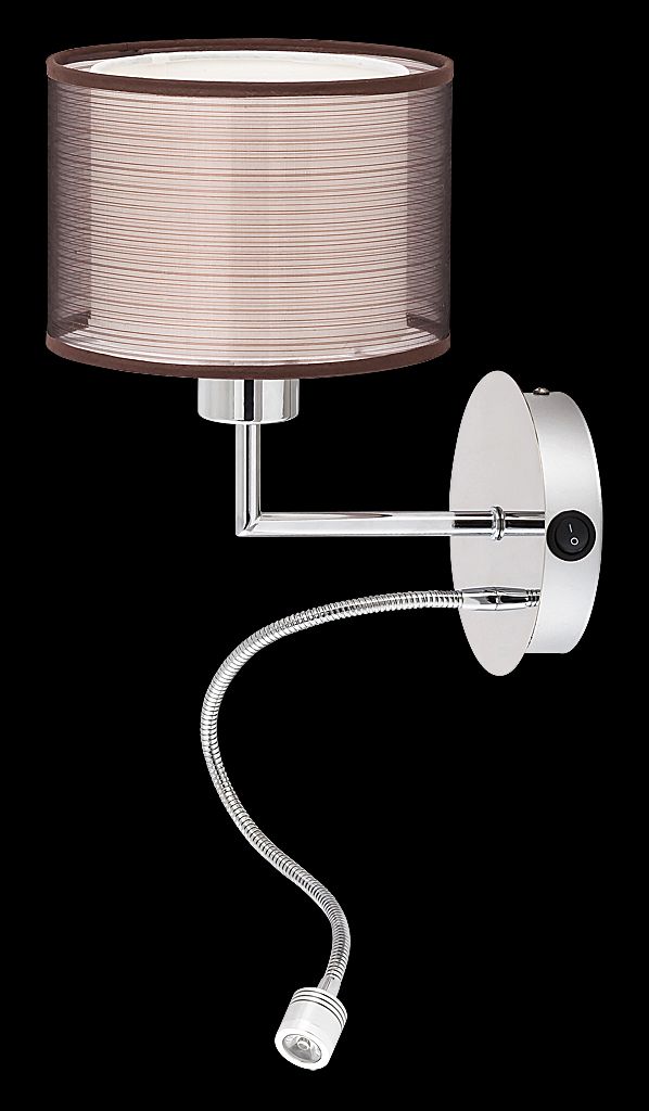 Rabalux 2629 LED nástěnné svítidlo Anastasia 1x60W + LED 1W | E27 | 85lm | 4000K - hnědá, chrom - Svítidla FEIM