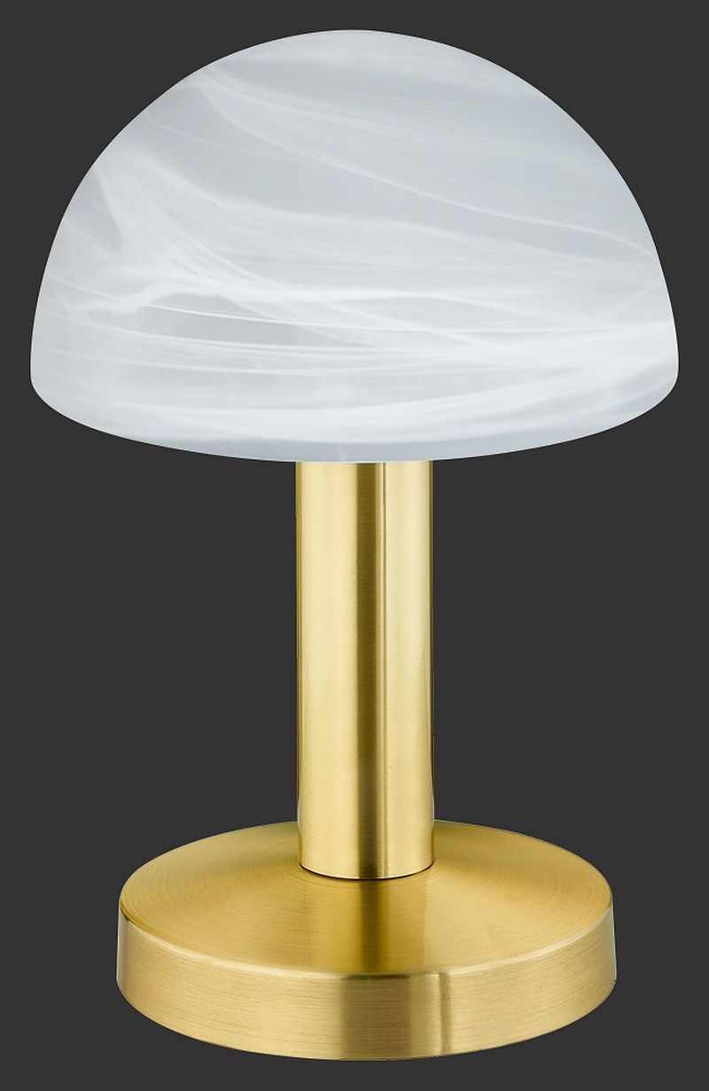 TRIO 599100108 FYNN II dotyková stolní lampička 1xE14 mosaz/bílá ON/OFF - Svítidla FEIM