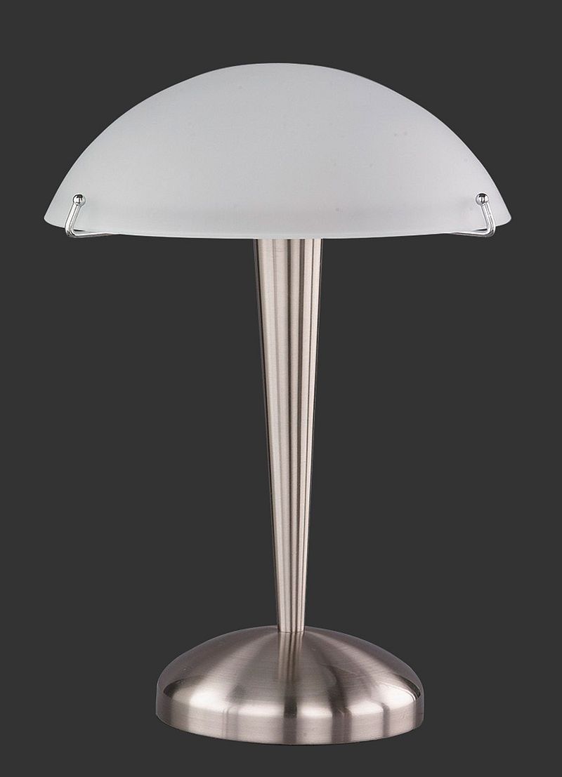 TRIO Reality R59261007 PILZ II dotyková stolní lampička 1xE14 matný nikl, bílá ON/OFF - Svítidla FEIM