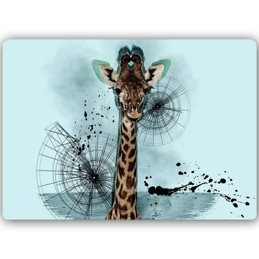 CARO Kovový obraz - Giraffe 6 40x30 cm - GLIX DECO s.r.o.