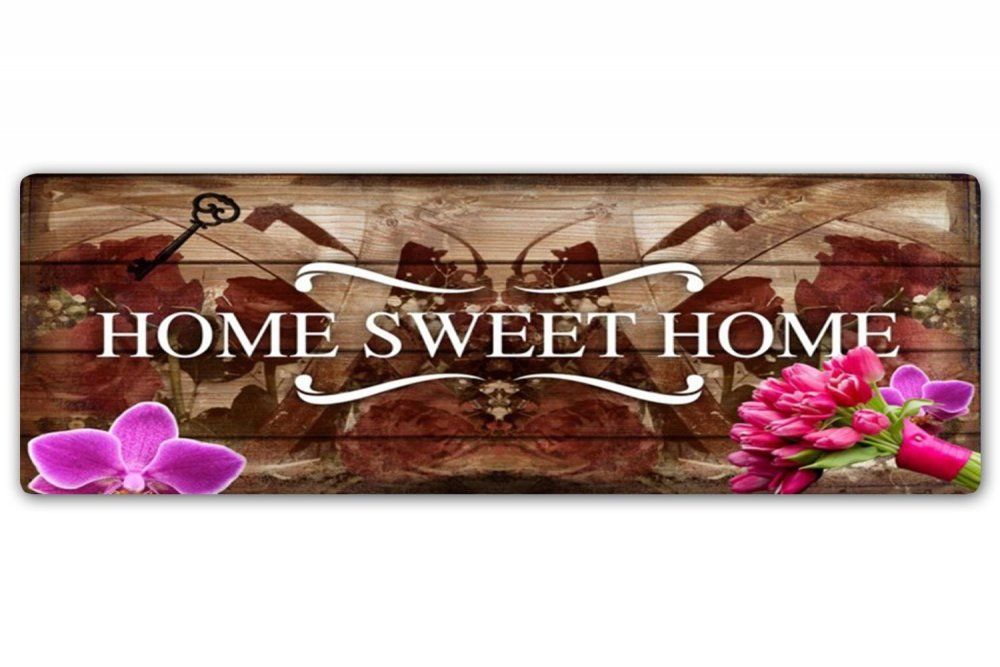 CARO Kovový obraz - Home Sweet Home In Bronze 50x20 cm - GLIX DECO s.r.o.