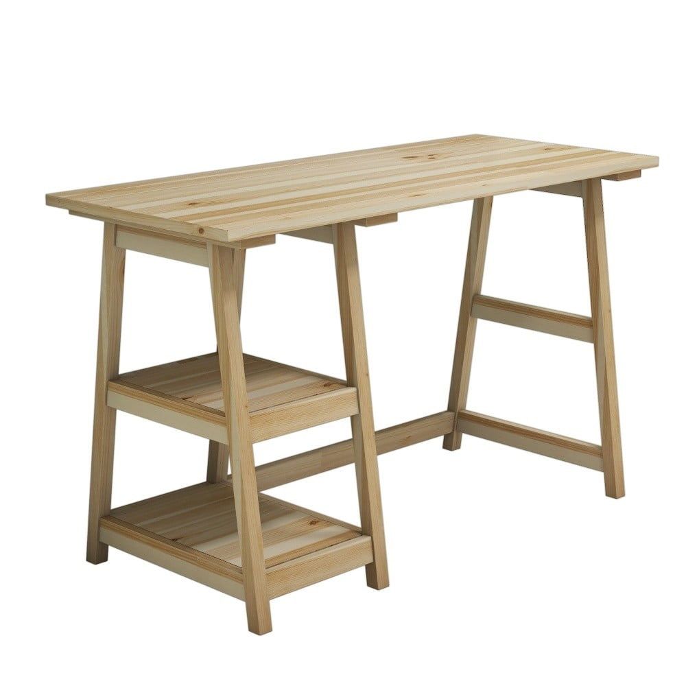 Pracovní stůl z borovicového dřeva Perla Maple, 73,5 x 120 cm - Bonami.cz