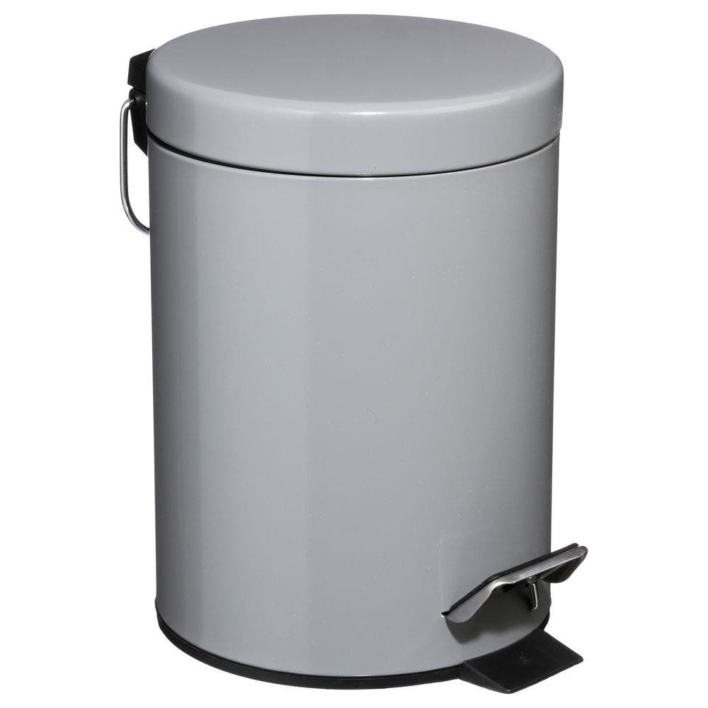 5five Simply Smart Koupelnový koš, odpadkový koš do koupelny, objem 3 l, výklopné víko, šedý - EDAXO.CZ s.r.o.