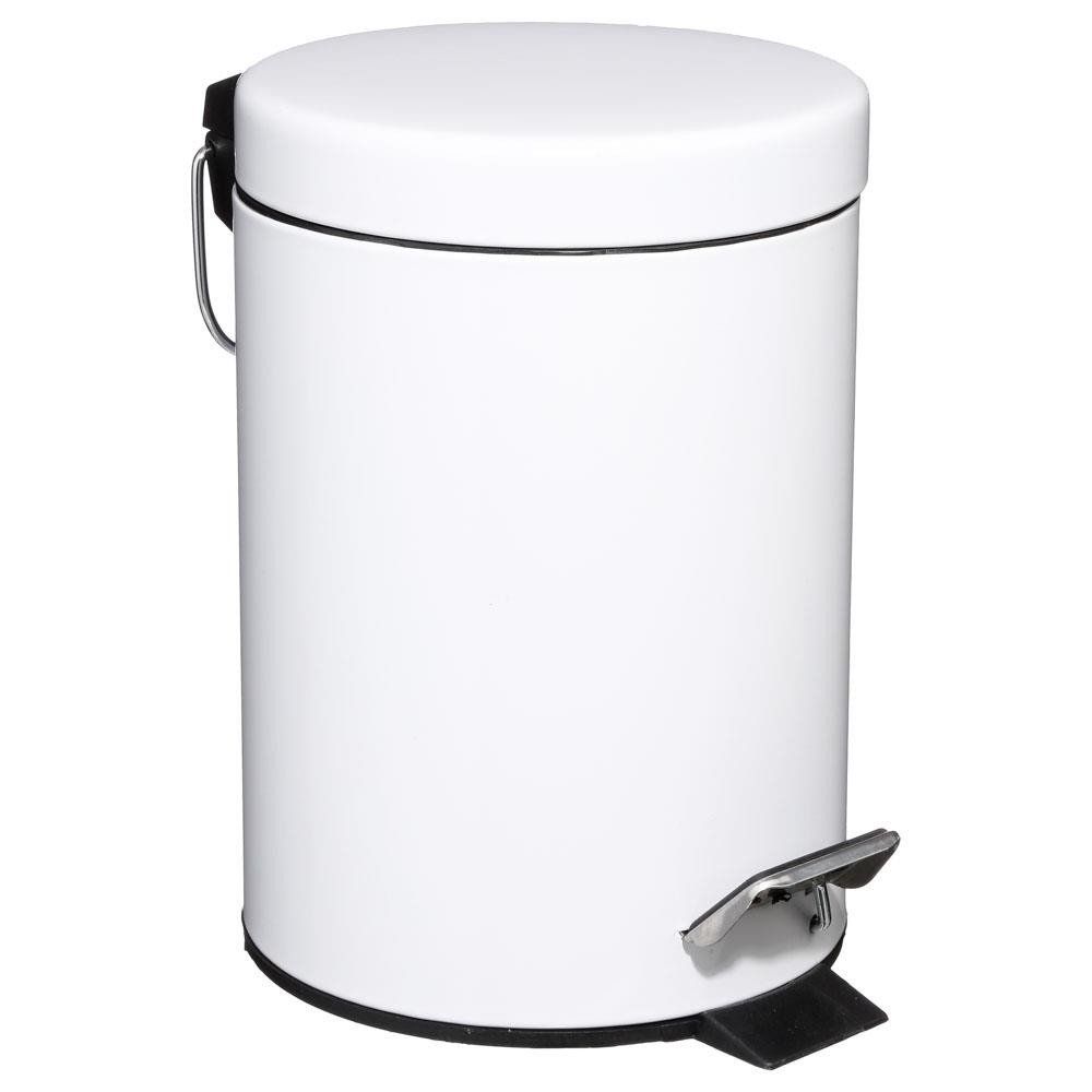 5five Simply Smart Odpadkový pedálový koš do koupelny,3 l, bílá barva, 24x17 cm - EMAKO.CZ s.r.o.