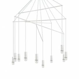Ideal Lux 186801 závěsné stropní svítidlo Pop Bianco 10x60W|E27 - bílé