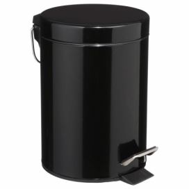 5five Simply Smart Koupelnový koš, odpadkový koš do koupelny, objem 3 l, výklopné víko, černý