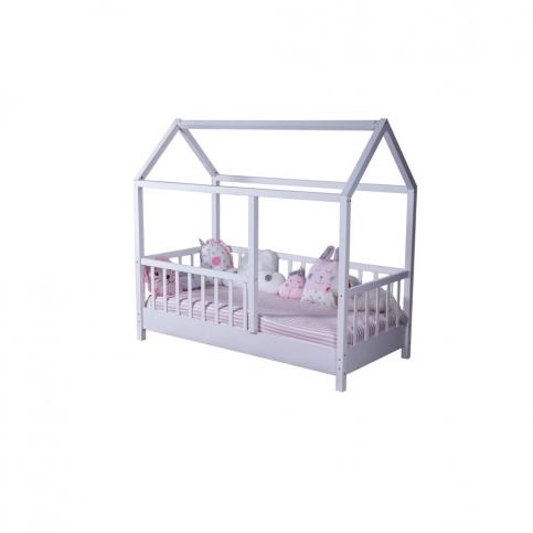 Bílá dětská jednolůžková postel ve tvaru domečku Mezzo My Room, 90 x 190 cm - Bonami.cz