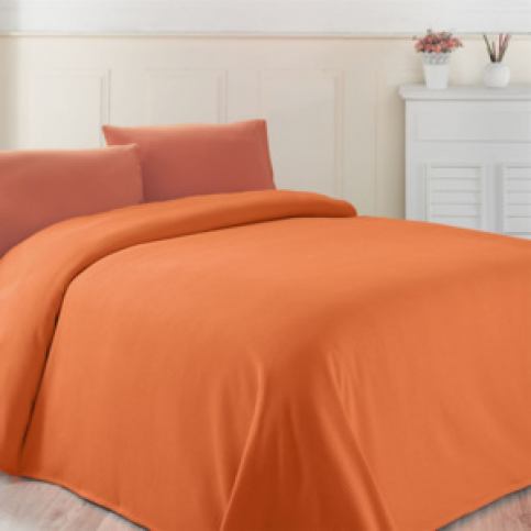 Oranžový lehký přehoz přes postel Oranj, 200 x 230 cm - Favi.cz