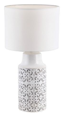 RABALUX 4308 Agnes textilní lampička E27 1x40W bílá/šedé - Dekolamp s.r.o.