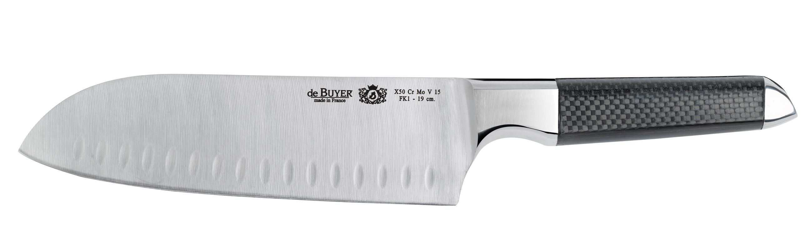 Japonský nůž Santoku Fibre Karbon 1 De Buyer 19 cm - Chefshop.cz