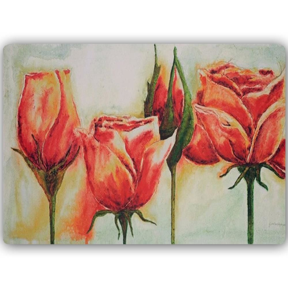 CARO Kovový obraz - Rose Flowers 40x30 cm - GLIX DECO s.r.o.