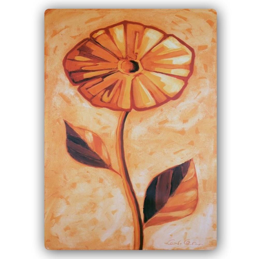CARO Kovový obraz - Orange Flower 30x40 cm - GLIX DECO s.r.o.