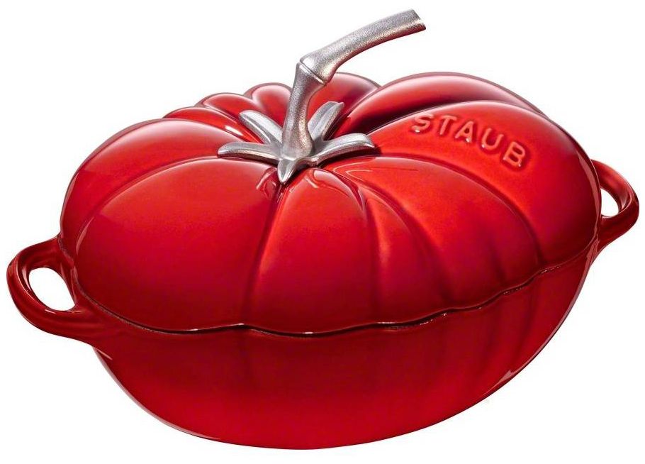 Staub Litinový hrnec ve tvaru rajčete s poklicí červená 25 cm 2,9 l - Chefshop.cz