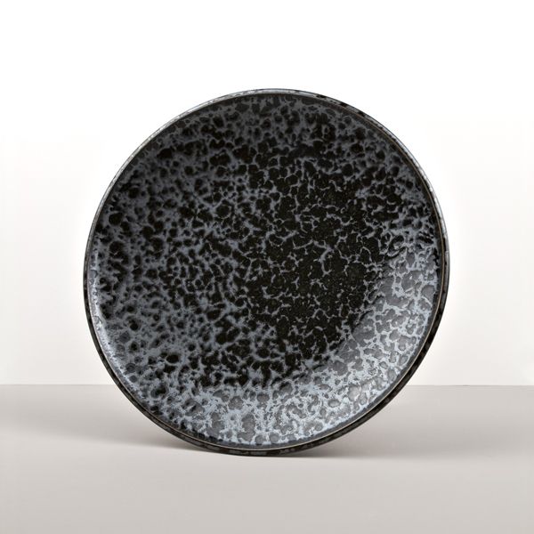 Černo-šedý keramický talíř MIJ Pearl, ø 25 cm - Bonami.cz