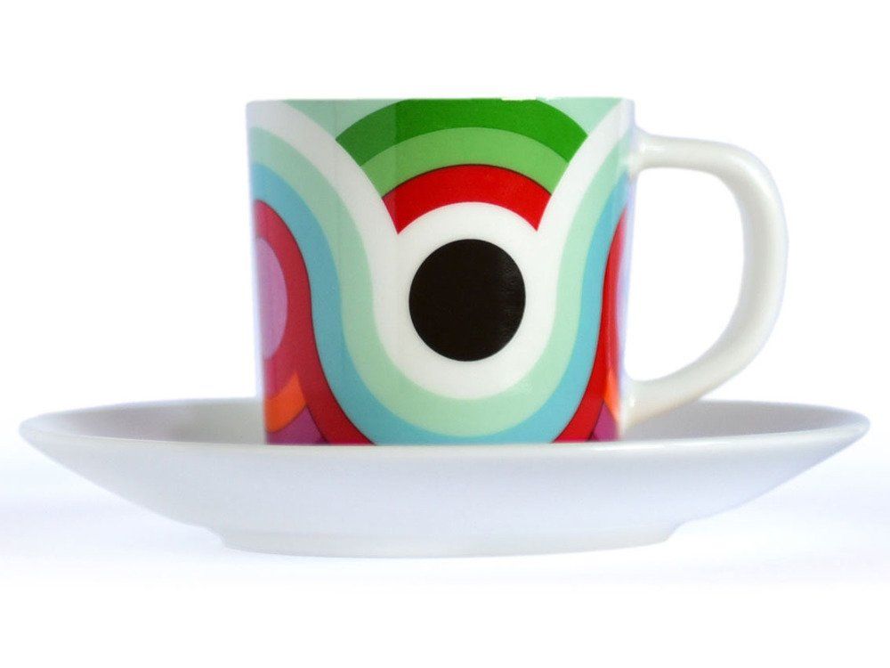 Remember Kávový šálek s talířkem, porcelánové nádobí na espreso s moderním vzorem - EMAKO.CZ s.r.o.