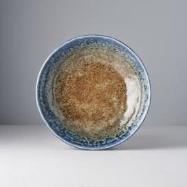 Béžovo-modrý keramický hluboký talíř MIJ Earth & Sky, ø 24 cm