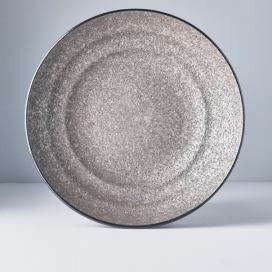 Béžová keramická servírovací mísa MIJ Earth, ø 29 cm