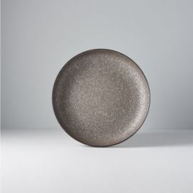 Béžový keramický talíř se zvednutým okrajem MIJ Earth, 700 ml