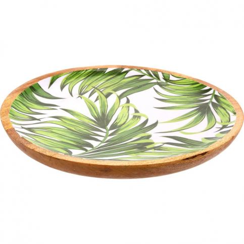 Emako Velká dekorativní mísa s dřeva mango, dekorativní smaltovaný talíř s potiskem - EMAKO.CZ s.r.o.