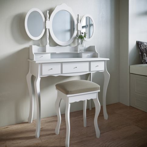 Toaletní stolek Agavina, bílý - Velký Košík