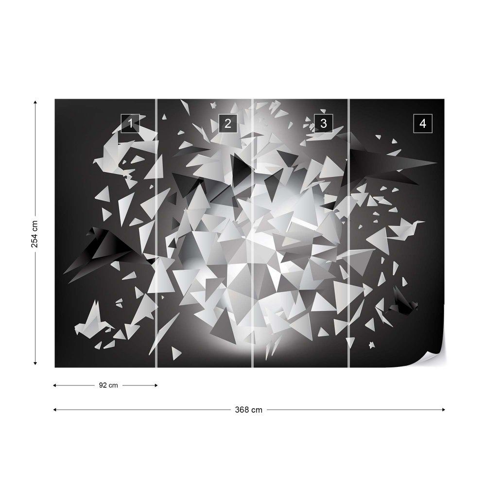 Fototapeta GLIX - 3D Polygon Birds 2 + lepidlo ZDARMA Papírová tapeta  - 368x254 cm - GLIX DECO s.r.o.