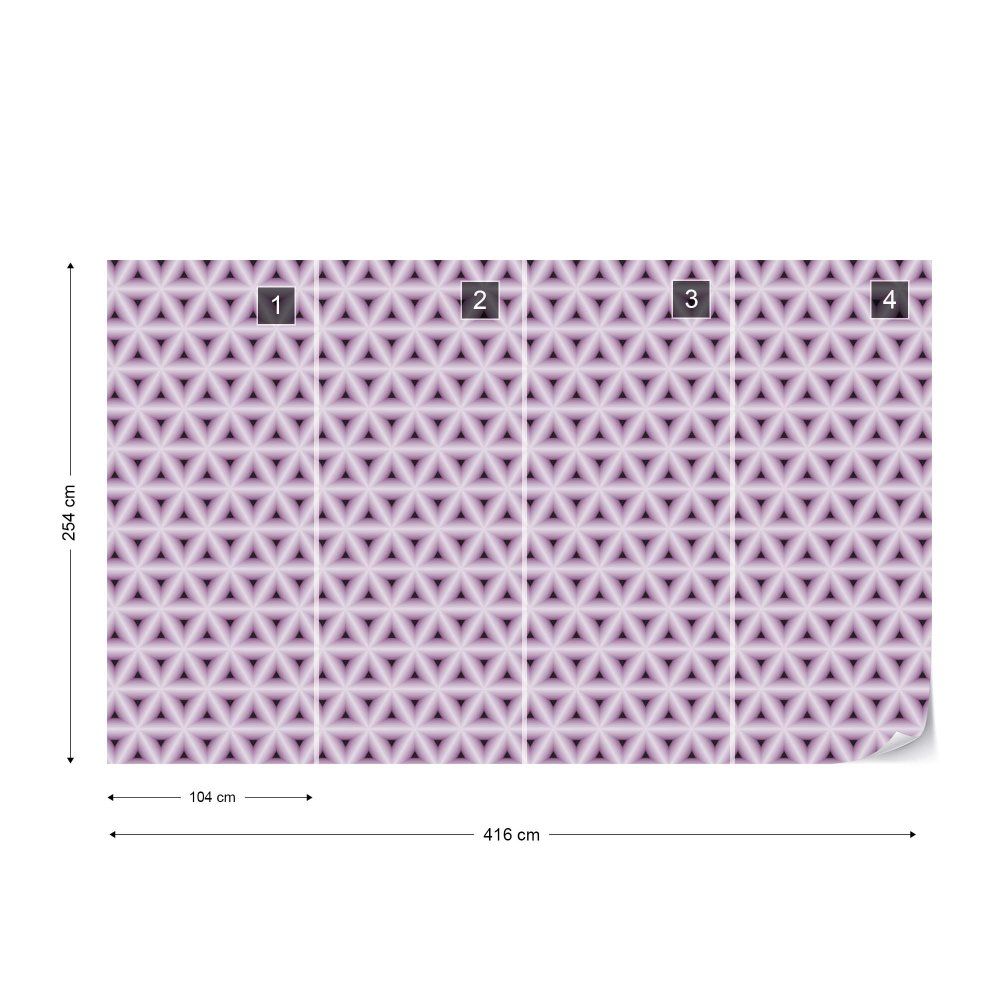 Fototapeta GLIX - 3D Purple Geometric  + lepidlo ZDARMA Vliesová tapeta  - 416x254 cm - GLIX DECO s.r.o.